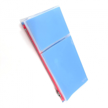 Lightree Travel Wallet Hope, neon blau, Zipp Verschluss, detail